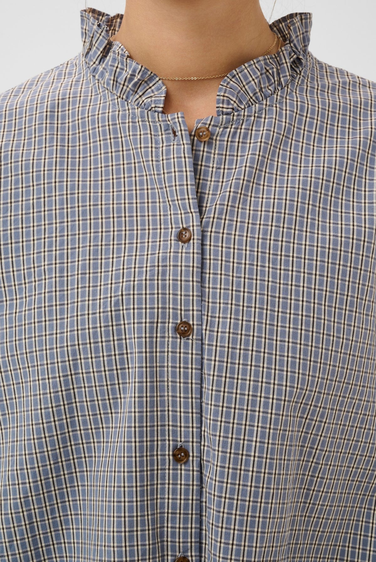 CRSyliah check blouse Blue check - 1000154 - 10615645