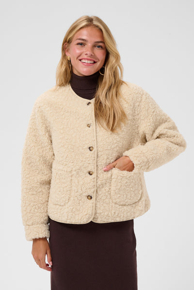 CRRana Teddy Jacket Oatmeal - 130401 - 10615703 Thumbnail