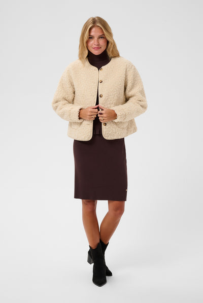 CRRana Teddy Jacket Oatmeal - 130401 - 10615703 Thumbnail