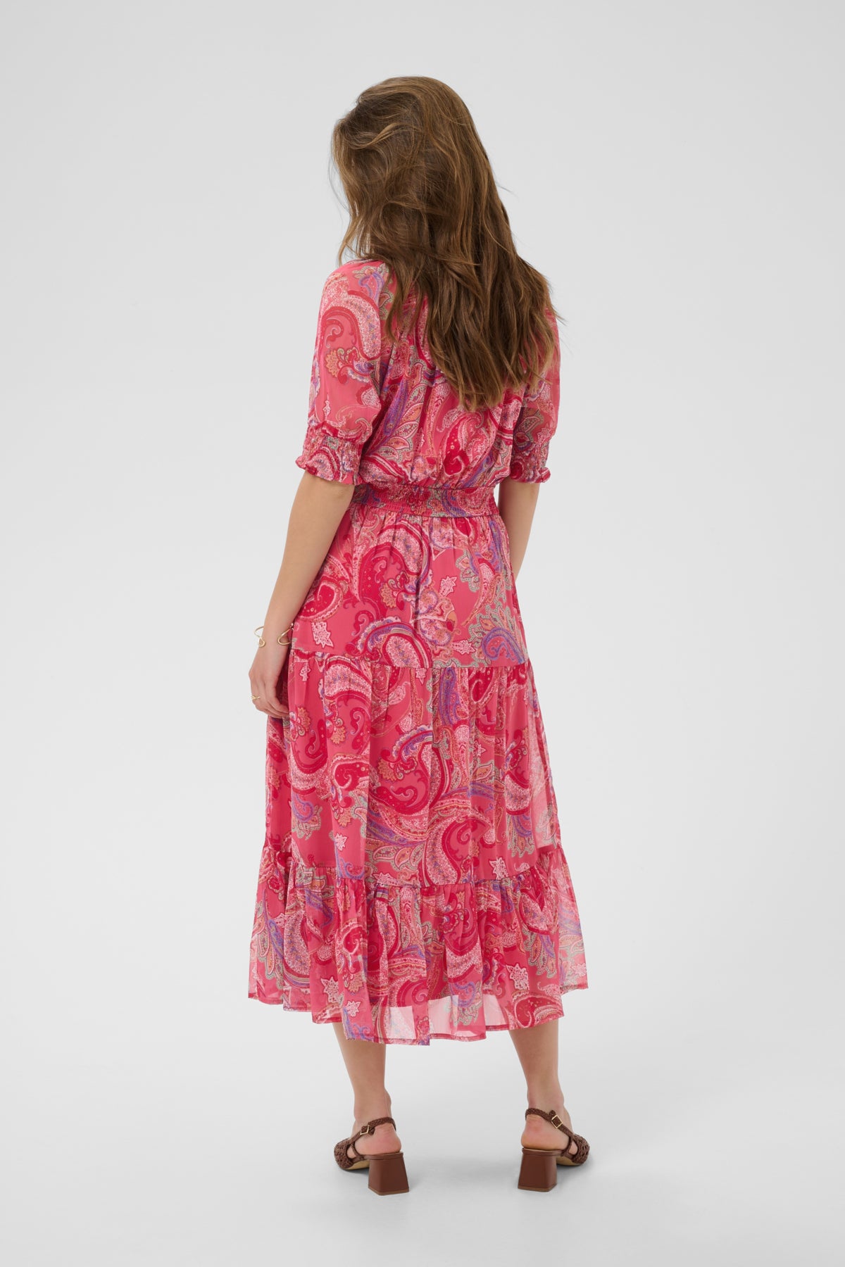 CRYuna Lucy Short Sleeve Dress pink paisley - 105417 - 10615783