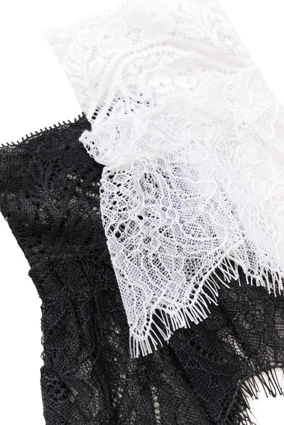 CRIrine Lace Cuffs 2 set Pitch Black/Snow White - 10907 - 10616051 Thumbnail