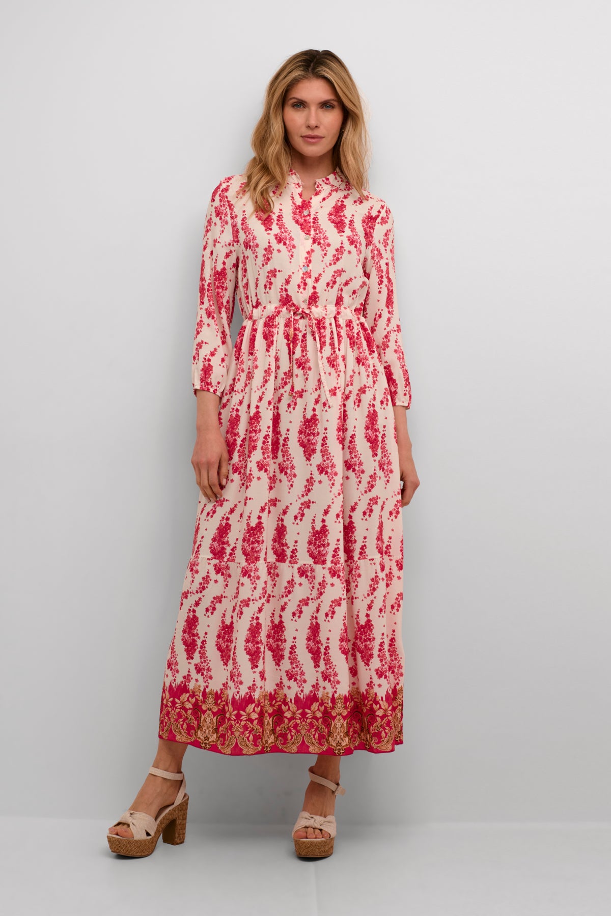 CRAlora Long Dress Pink flower - 10650723