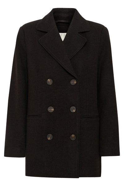 FrannieMW Short Coat Espresso Melange - 10704761 Thumbnail