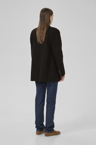 FrannieMW Short Coat Espresso Melange - 10704761 Thumbnail