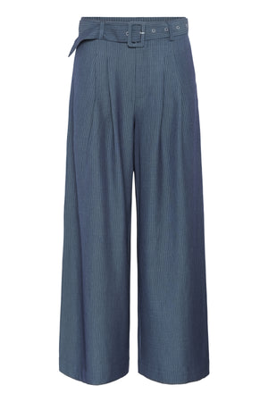 VittaMW High Wide Pant Dark Slate W. Stripe - 10704999