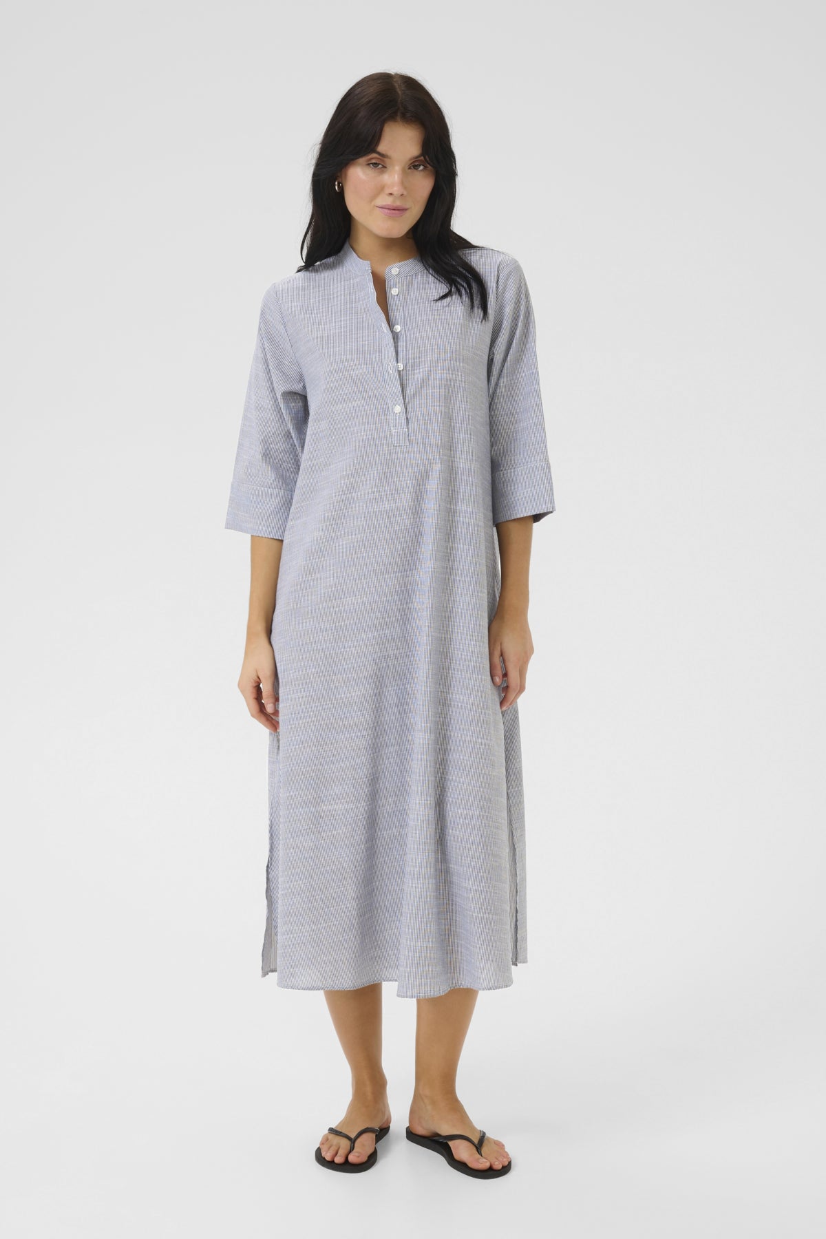 SkyeMW Long Dress Dark Sapphire Blue Striped - 10705118