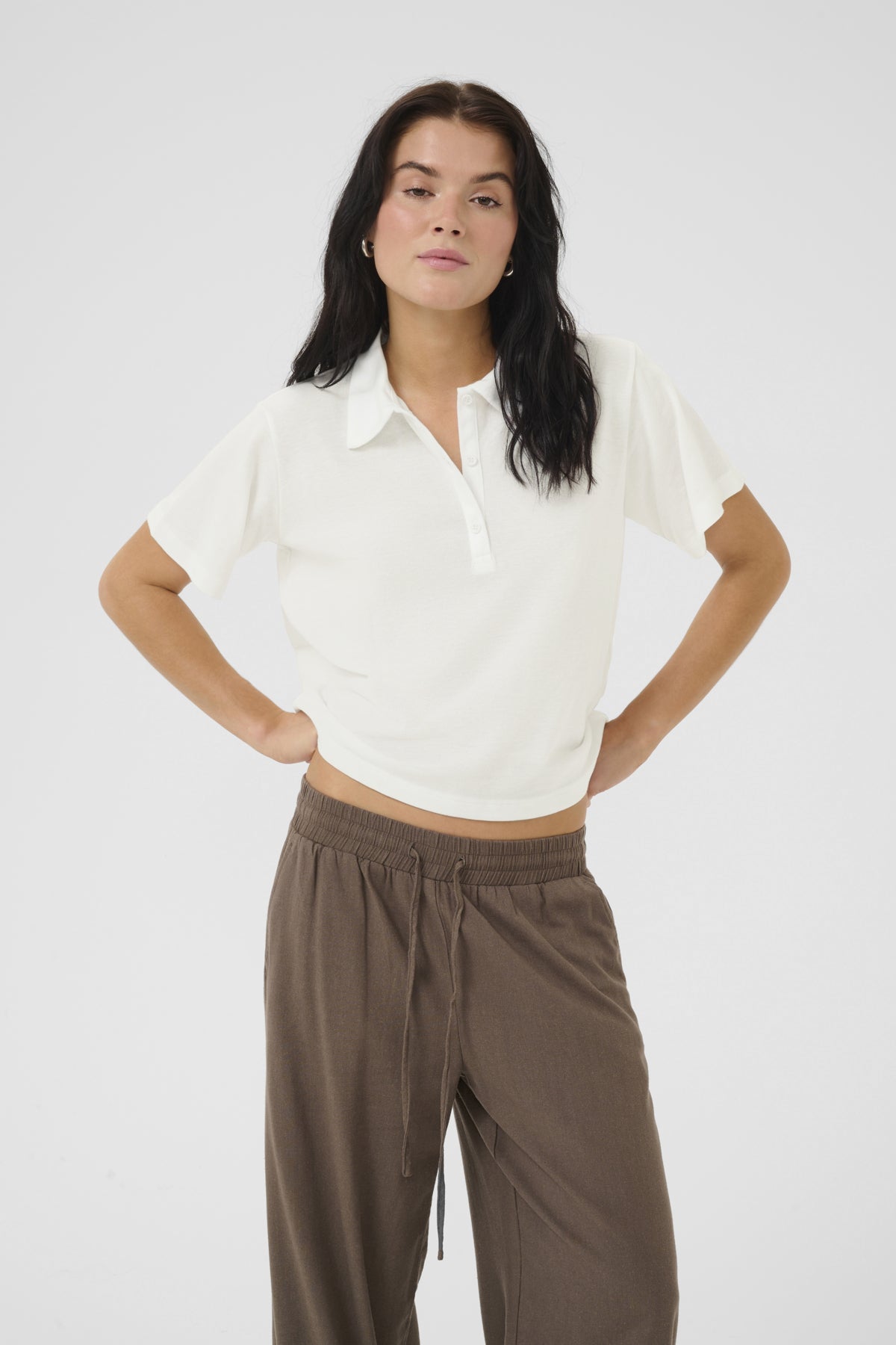 AbbyMW Polo Tee Snow White - 10705134