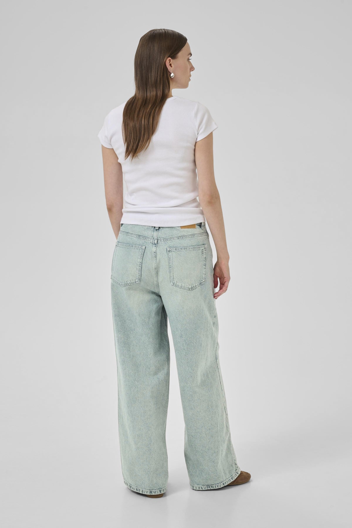 MWJessie 174 Low-Crotch X-Wide Light Blue Dirty Wash - 10705203