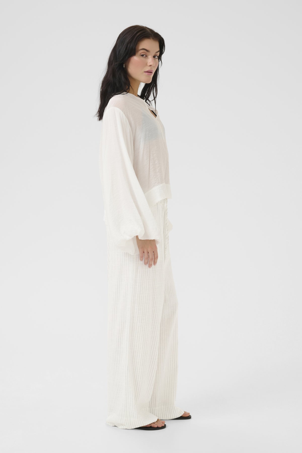 JannieMW Pant Snow White W. Stripe - 10705223