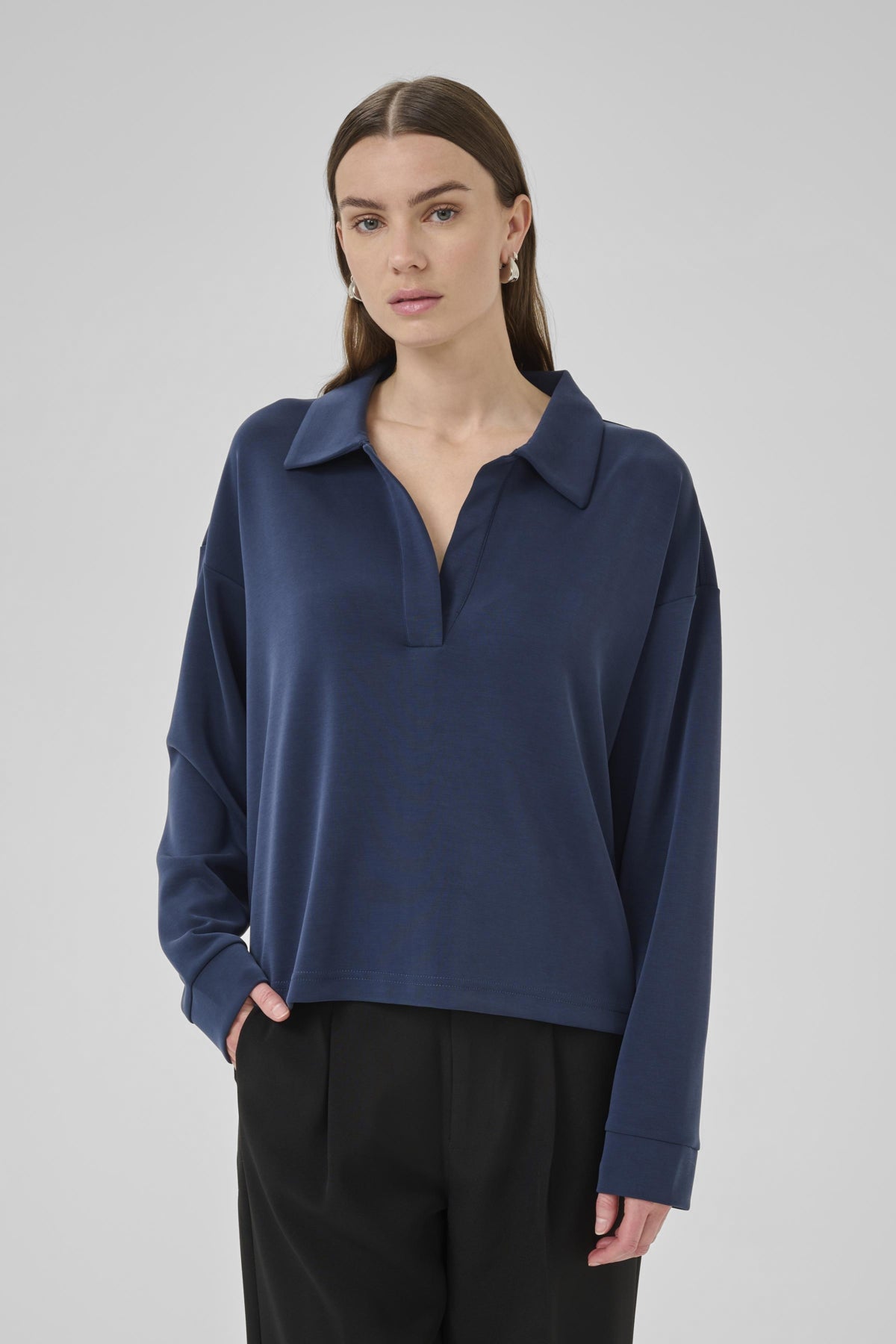 HelleMW Polo Blouse After Midnight