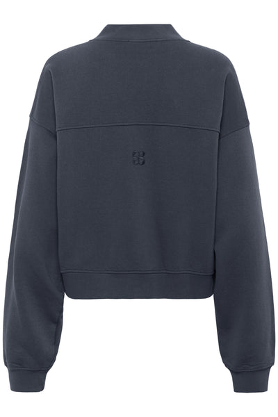 MetaMW Short Sweat Jacket Dark Grey Random Wash - 10705247 Thumbnail