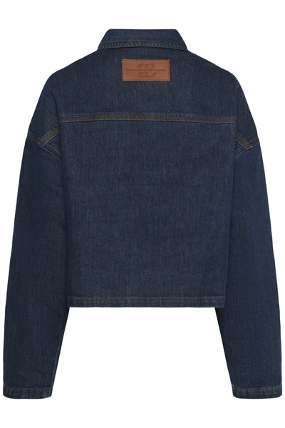 MWMalle 139 Deco Denim Jacket Dark Blue Un-Wash - 10705268 Thumbnail