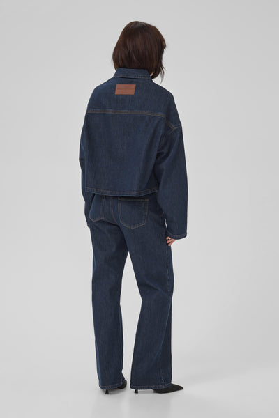 MWMalle 139 Deco Denim Jacket Dark Blue Un-Wash - 10705268 Thumbnail