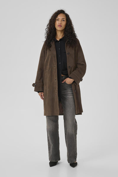TaraMW Suede Coat Delicioso - 10705270 Thumbnail
