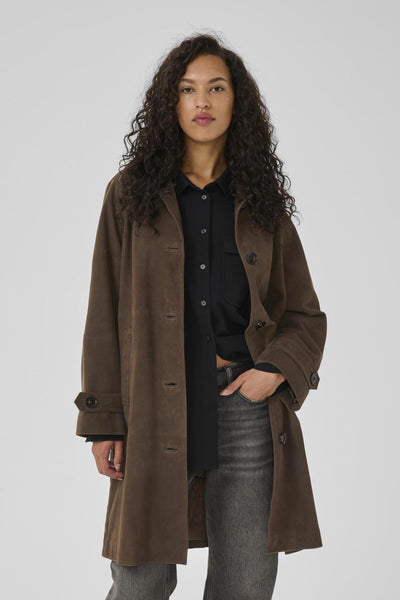 TaraMW Suede Coat Delicioso - 10705270 Thumbnail