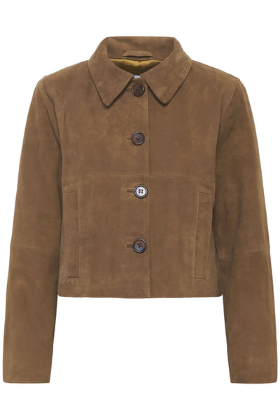 PetraMW Suede Jacket Tobacco Brown - 10705274 Thumbnail