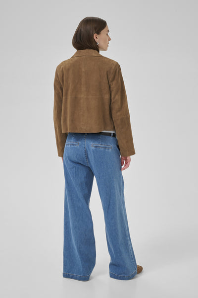 PetraMW Suede Jacket Tobacco Brown - 10705274 Thumbnail