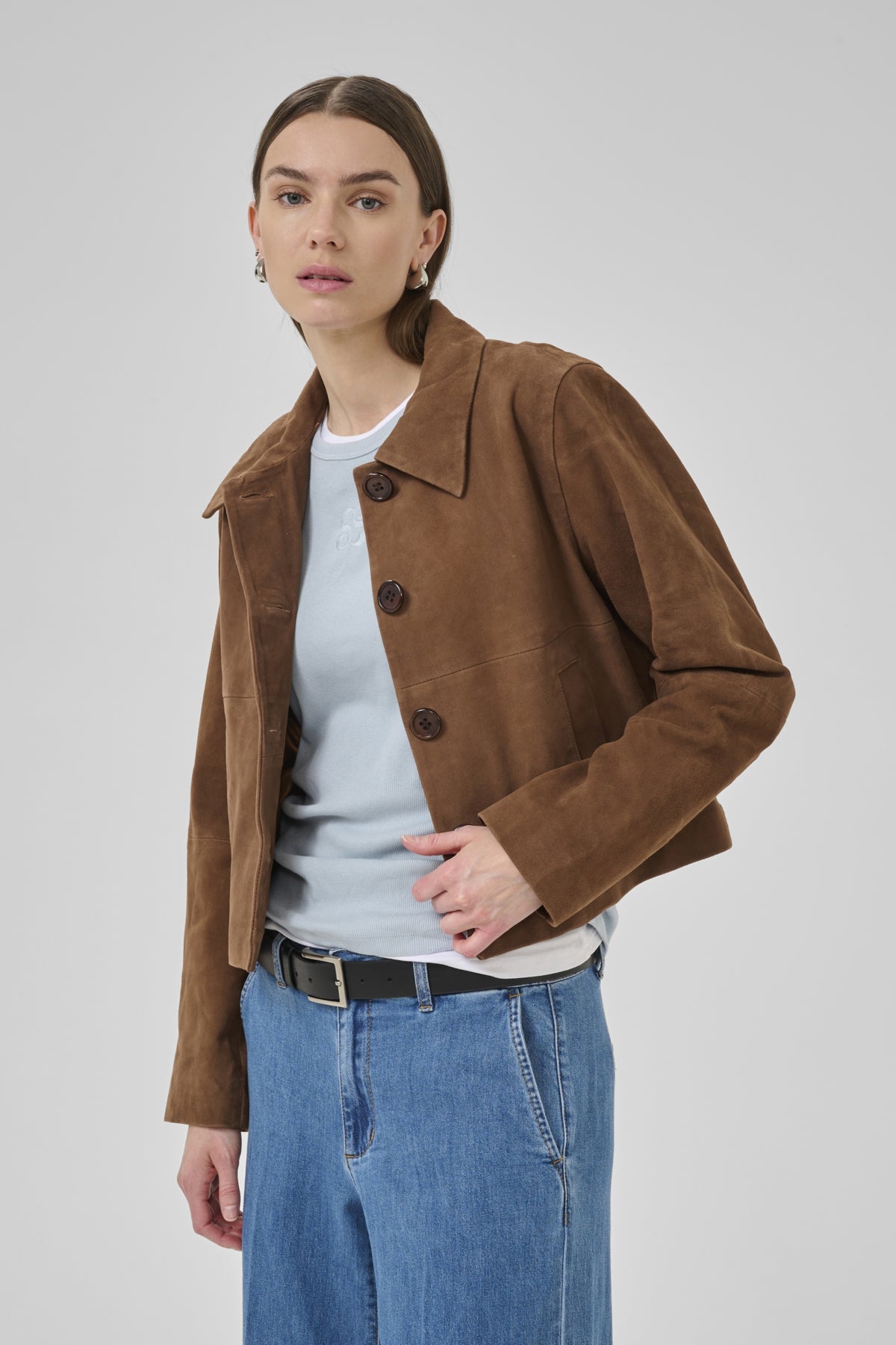 PetraMW Suede Jacket Tobacco Brown - 10705274