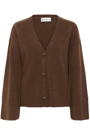 HuxiMW Knit Cardigan Tobacco Brown - 10705283