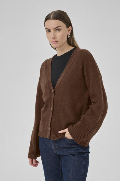 HuxiMW Knit Cardigan Tobacco Brown - 10705283 Thumbnail