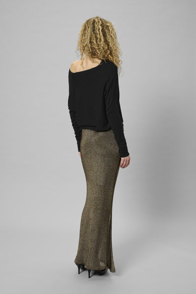 MWPolly Waterfall Knit Blouse Black - 100031 - 10705397 Thumbnail
