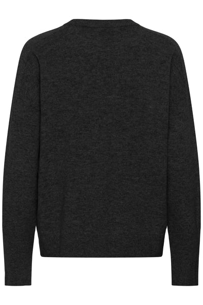 11 THE KNIT CREWNECK Dark Grey Melange - 100379 - 10705549 Thumbnail