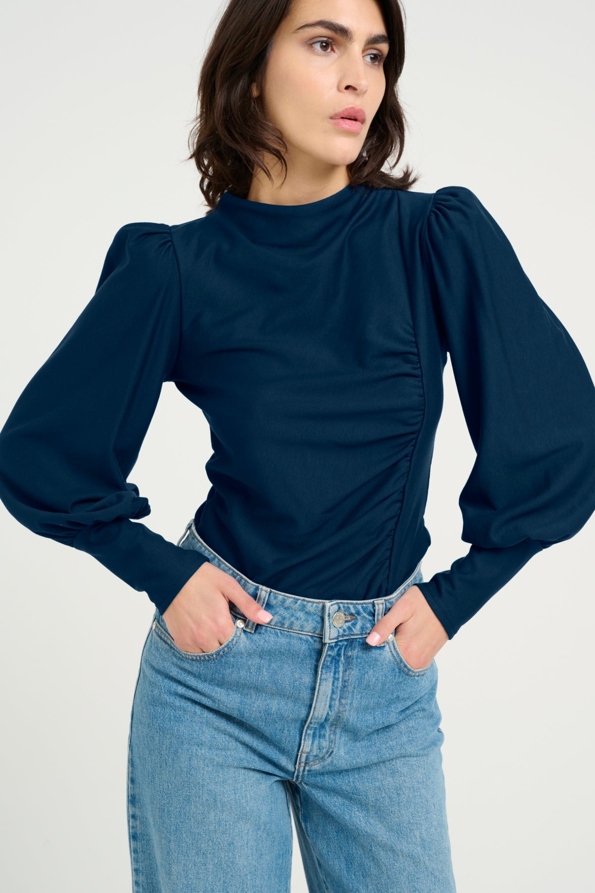 RifaGZ puff blouse Dress Blues - 10904986