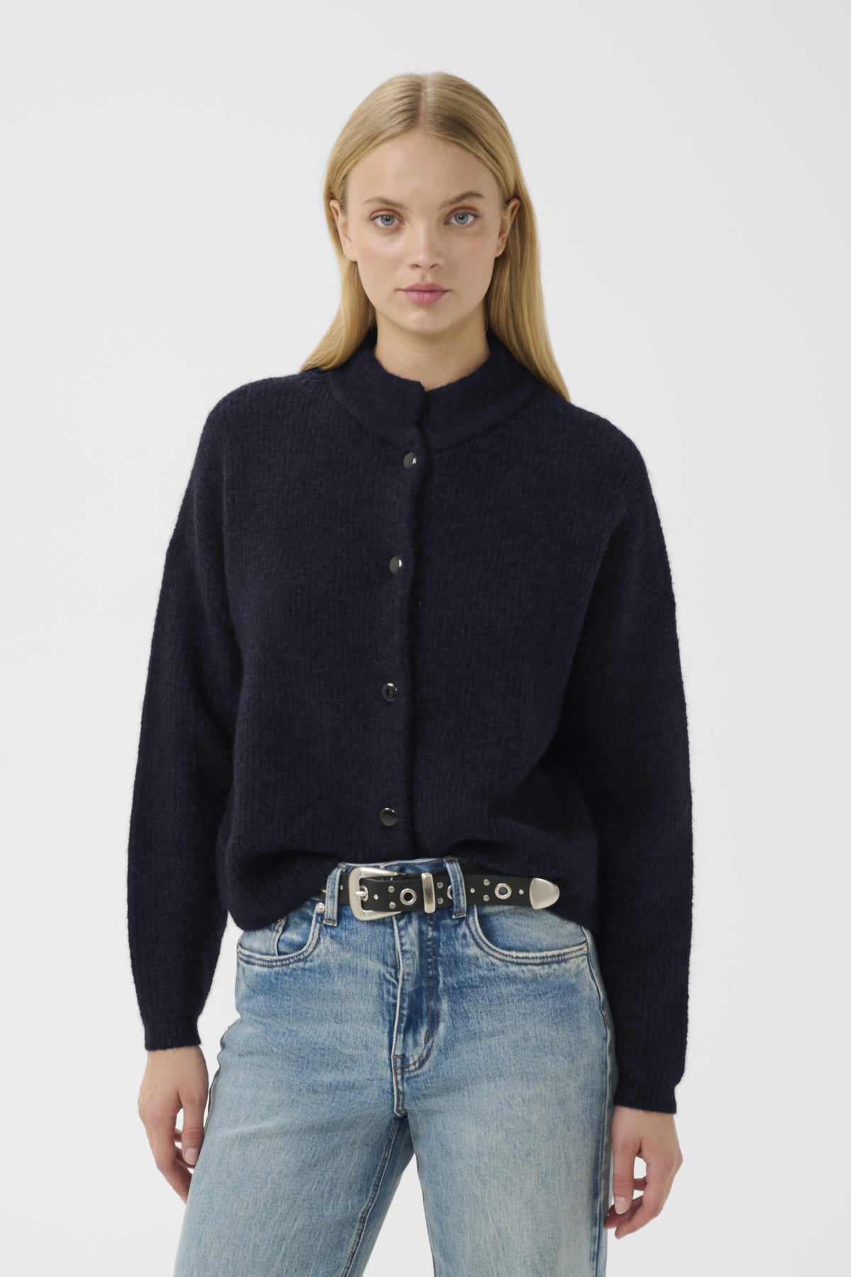 AlphaGZ short cardigan NOOS Navy melange - 101095 - 10905931