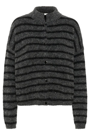 AlphaGZ short cardigan NOOS Charcoal Black striped - 10905931