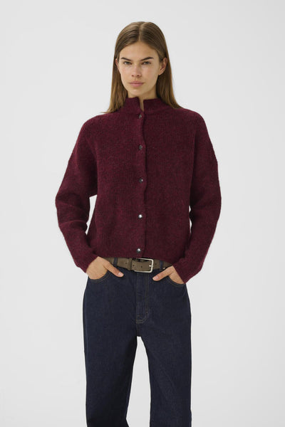 AlphaGZ short cardigan Blood Red mélange - 10906463 Thumbnail