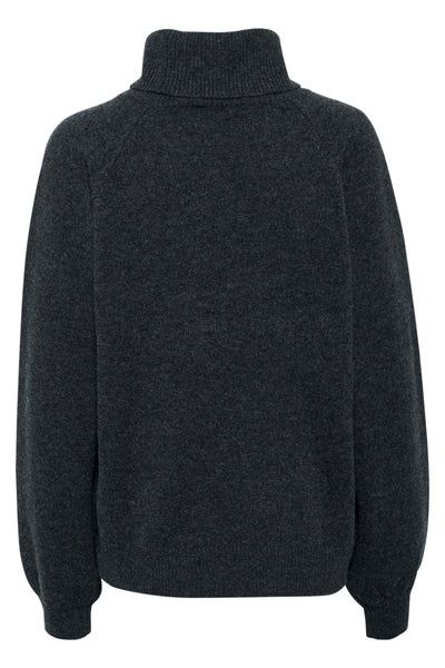 ManziGZ wool rollneck NOOS Deep Graphite Melange - 10909328 Thumbnail