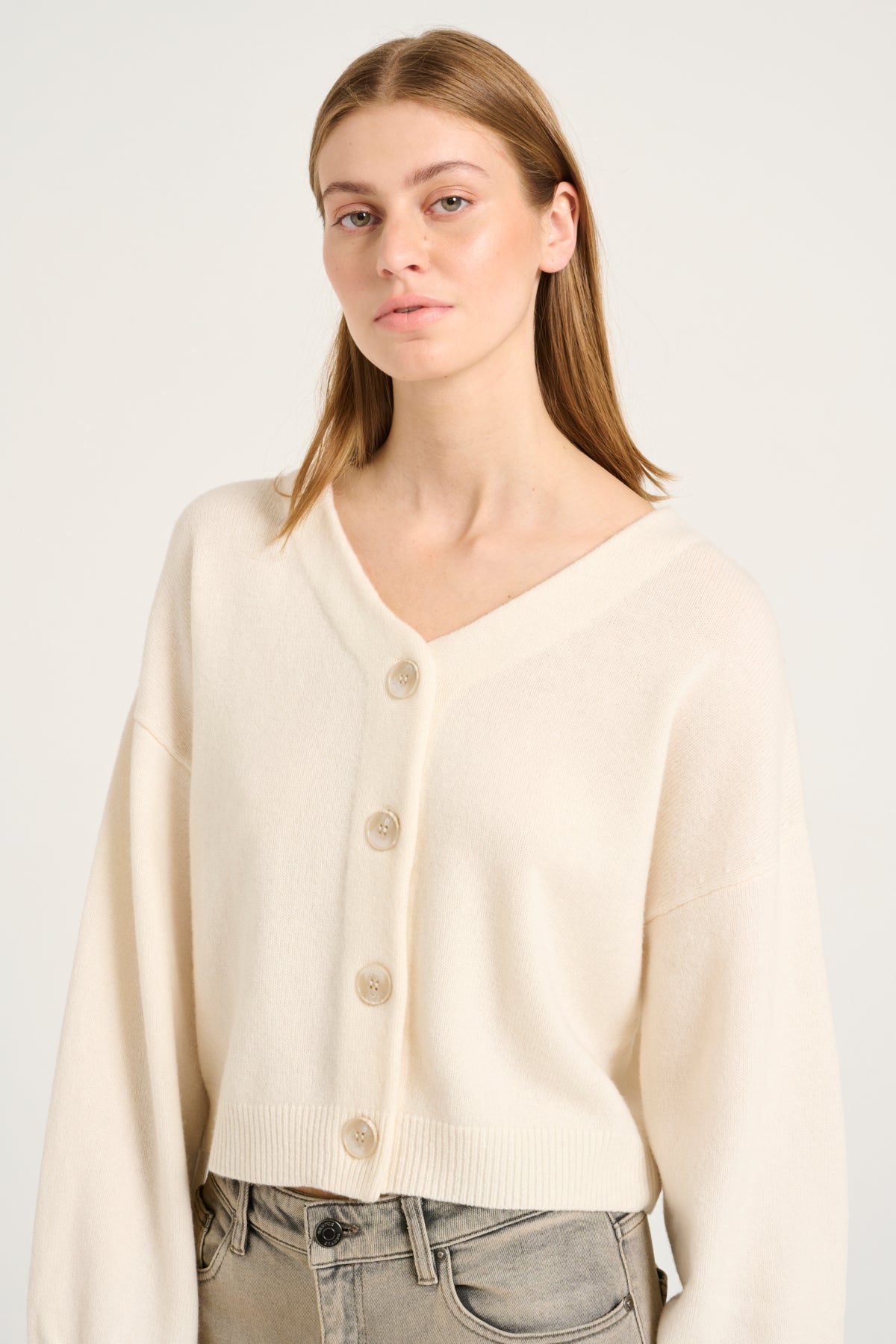 ManziGZ wool cardigan NOOS Egret - 10909329