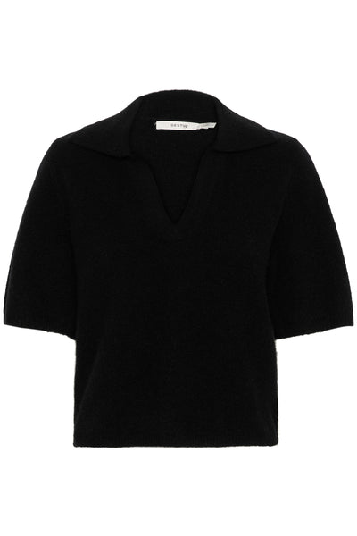 GZalpha ss polo pullover Black - 10910035 Thumbnail