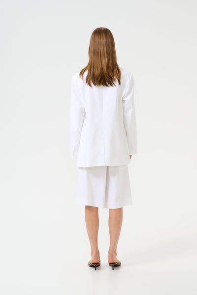 GZizza linen MW shorts Bright White Thumbnail