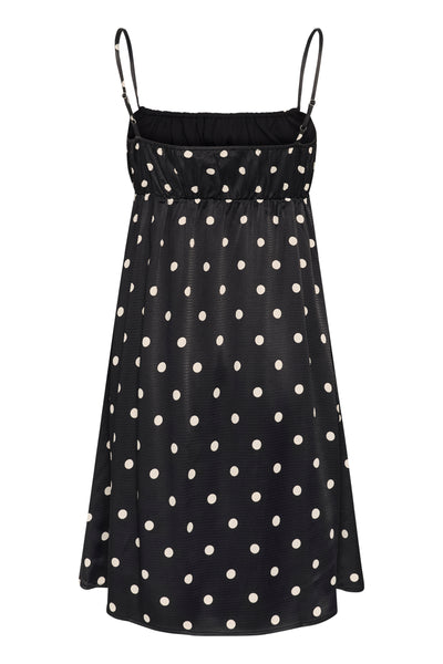 GZdotta P short dress Black with egret dot - 10910292 Thumbnail