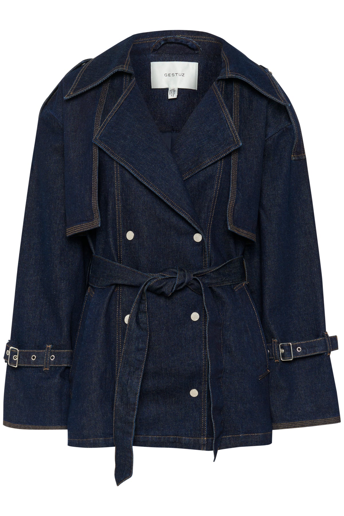 GZsummer trenchcoat Unwashed denim - 10910393
