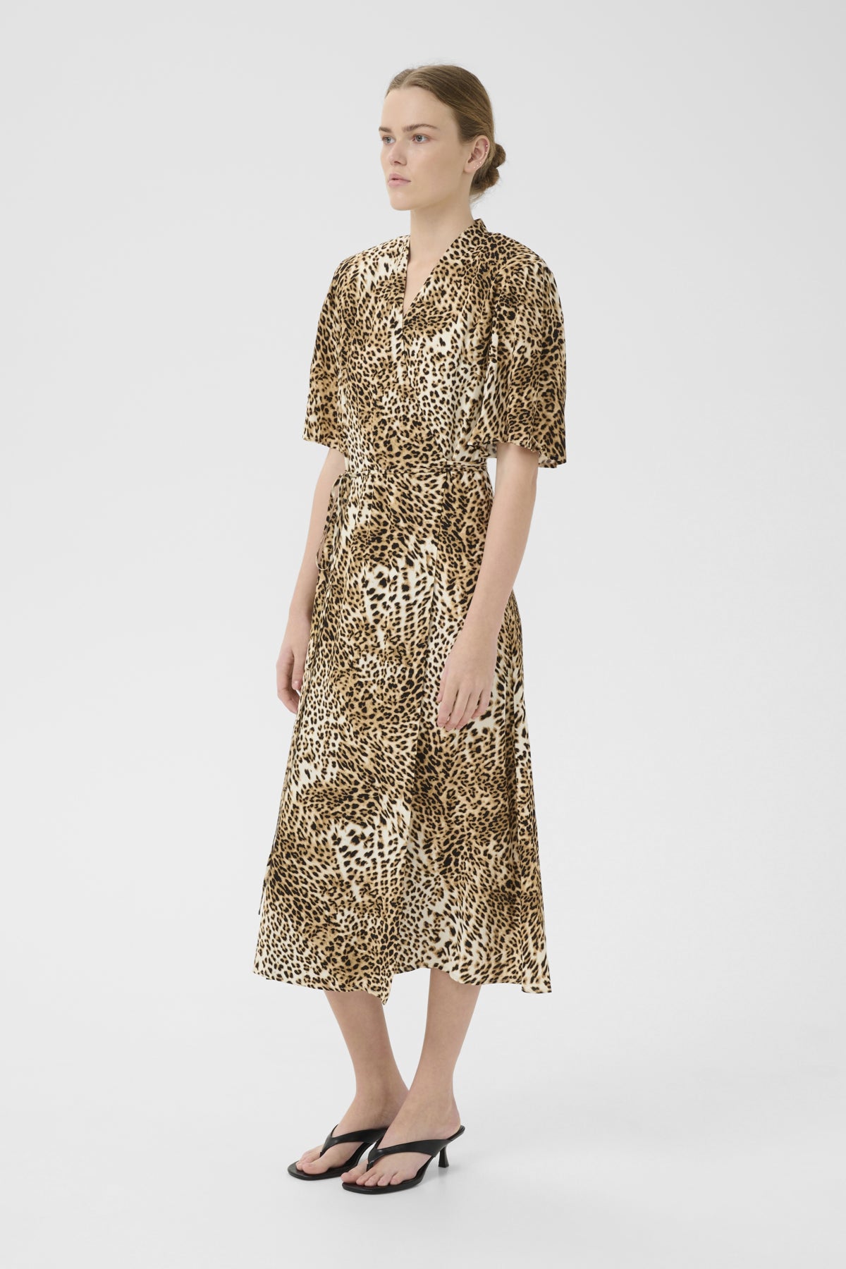 GZkadla wrap dress light leopard