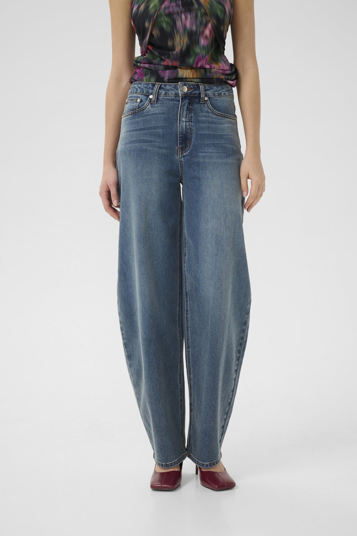 GZviva HW baggy jeans Vintage blue denim - 10910574
