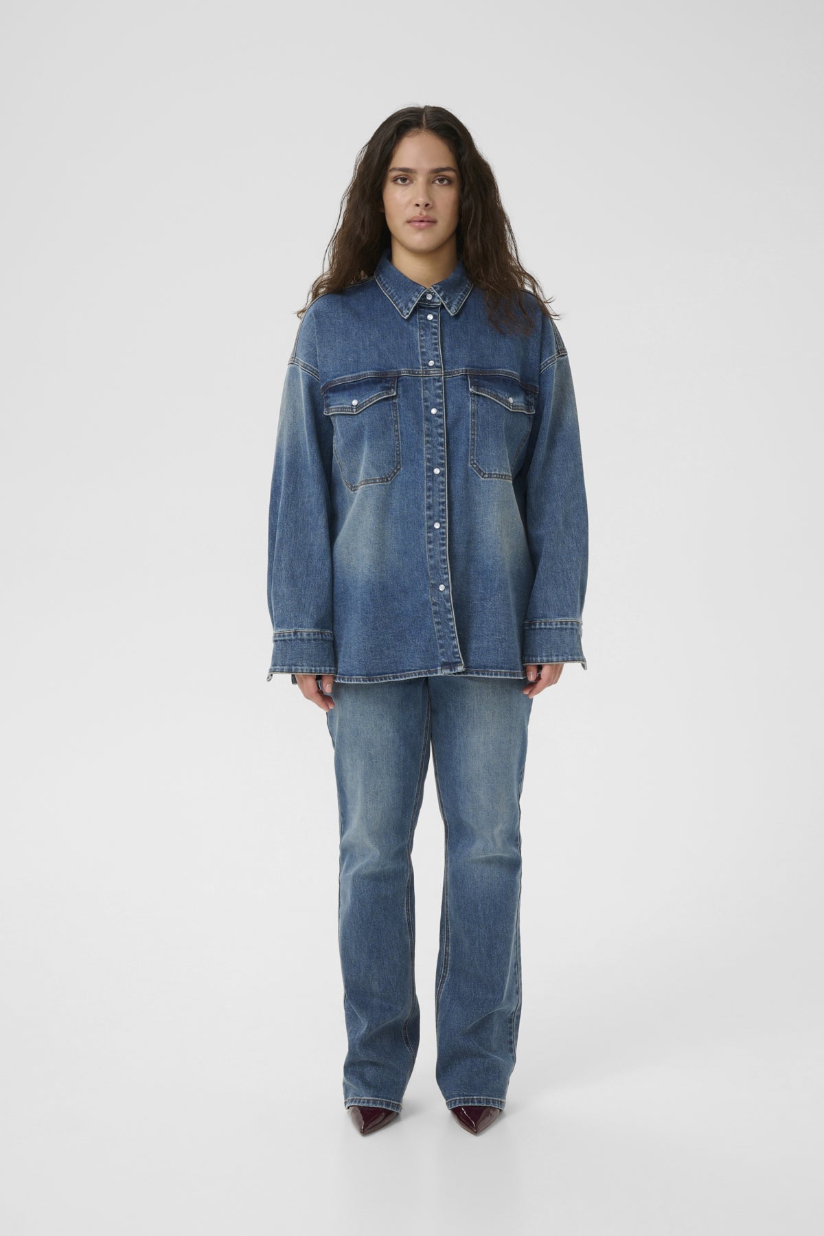 GZviva OZ shirt Vintage blue denim - 10910575