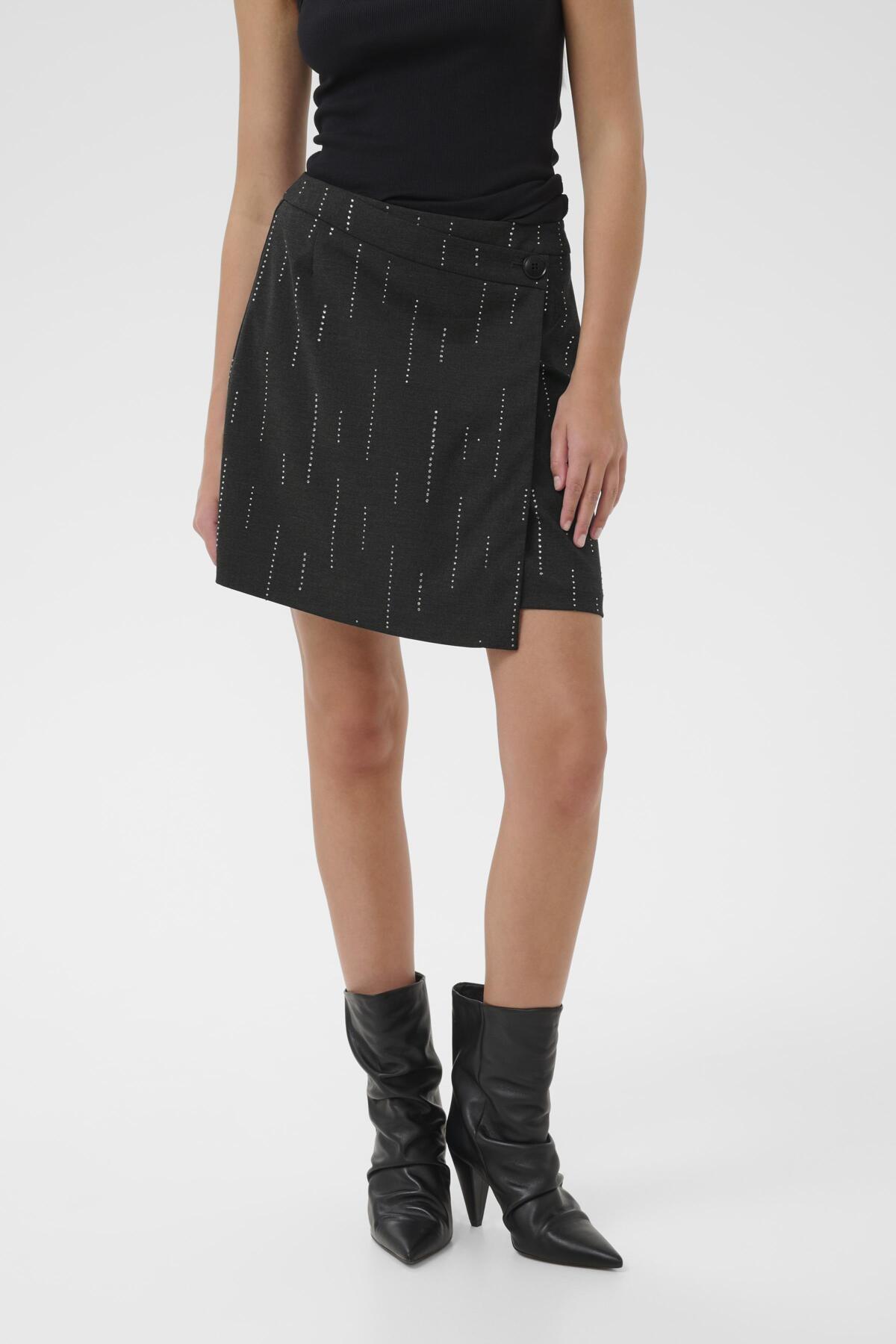 GZadira MW wrap skirt Dark grey melange - 100494 - 10910710