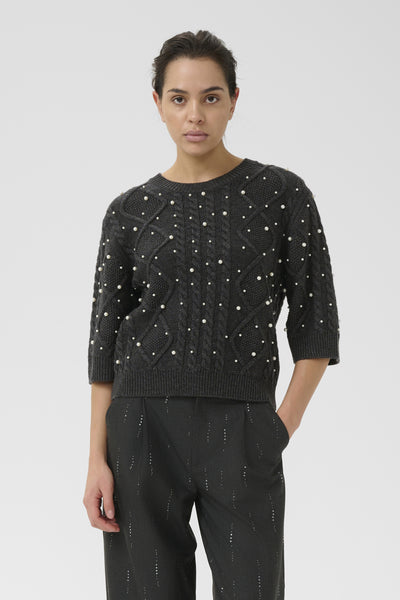 GZtaiba deco pullover Dark Grey M‚lange - 108883 - 10910780 Thumbnail