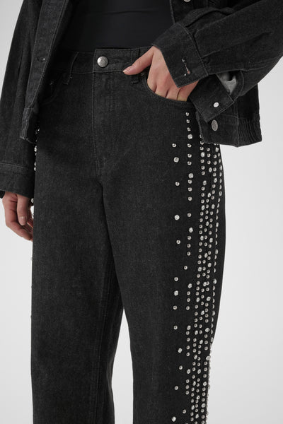 GZleei HW wide jeans Black - 100017 - 10910795 Thumbnail