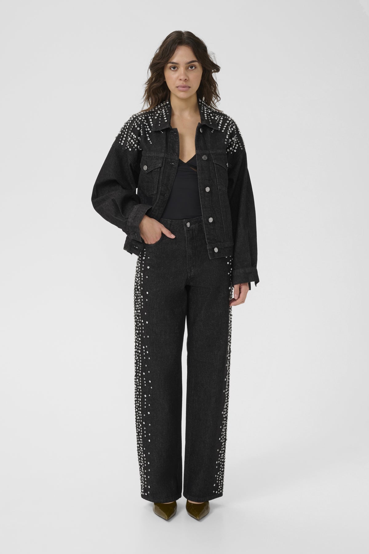 GZleei HW wide jeans Black - 100017 - 10910795