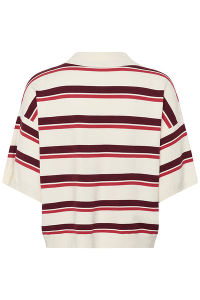 GZtaia ss polo pullover Egret/Cabernet/Poinsettia - 10 - 10910933 Thumbnail