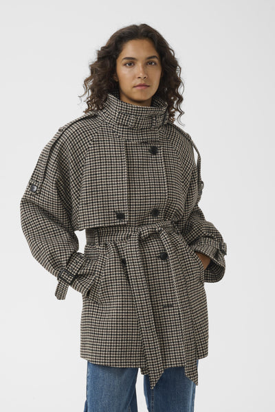 GZavic midi HT jacket Brown/green houndstooth - 1095 - 10911237 Thumbnail