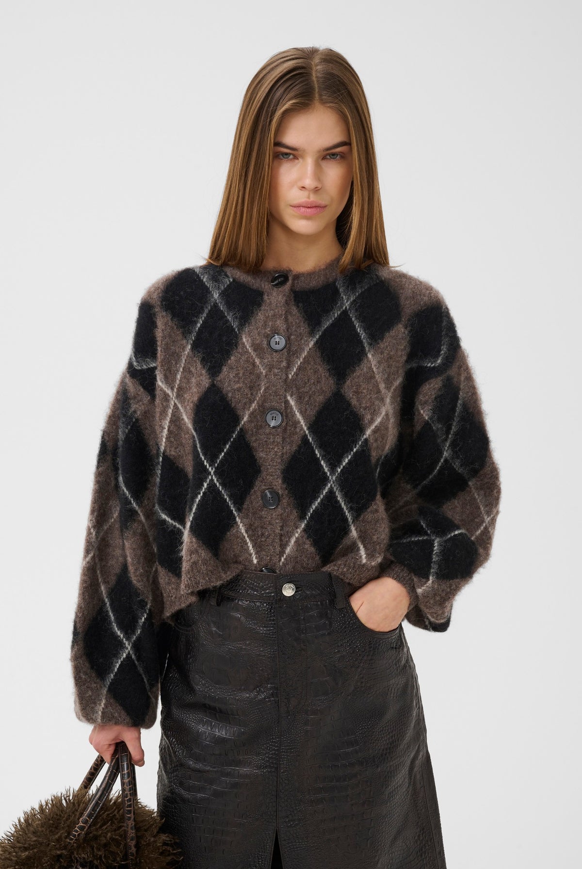 GZsida multi cardigan Black/Chestnut/Ivory - 1000153 - 10911509