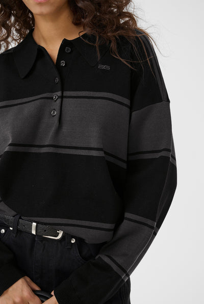 GZsilda polo pullover Black/Raven striped - 109930 - 10911513 Thumbnail