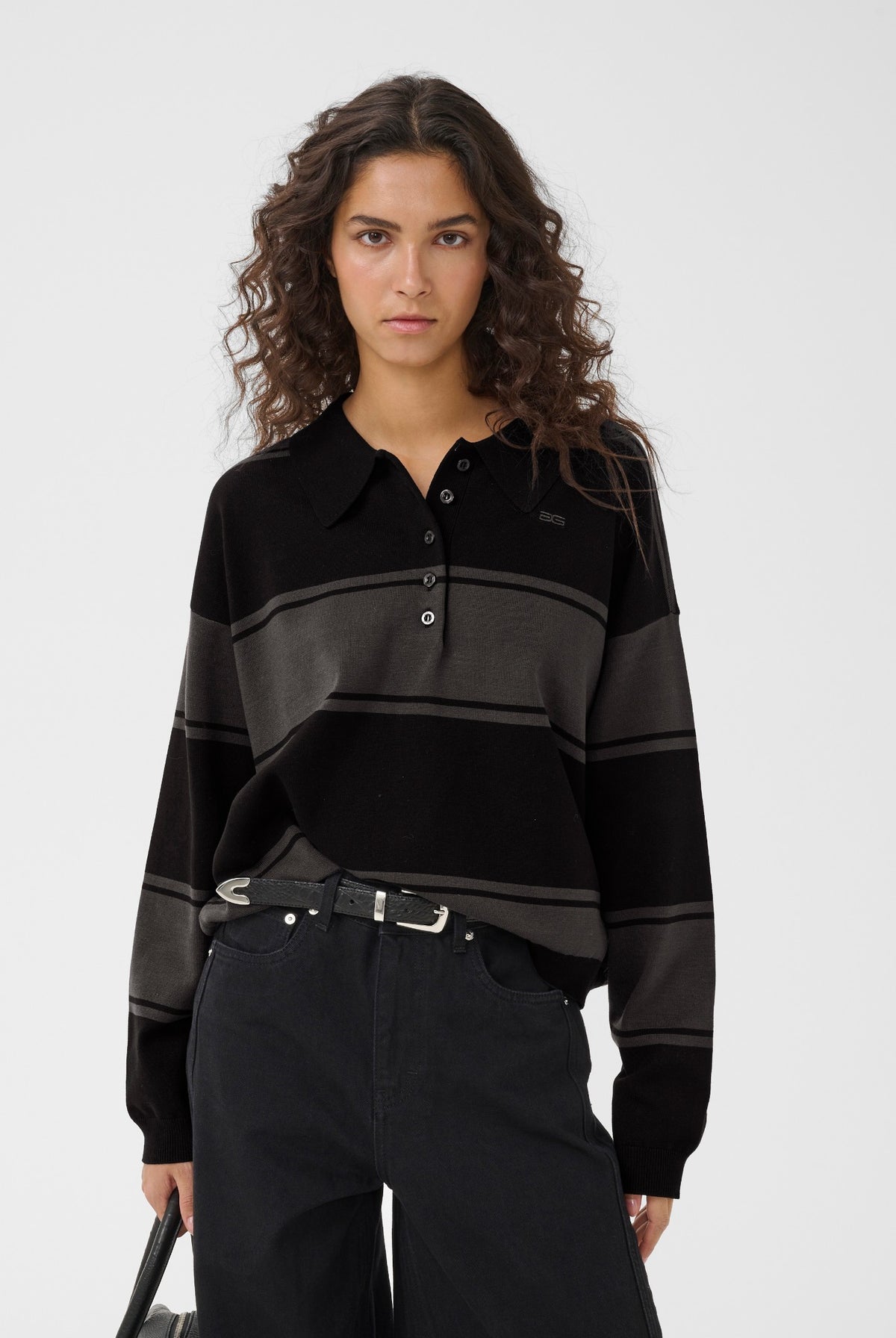 GZsilda polo pullover Black/Raven striped - 109930 - 10911513