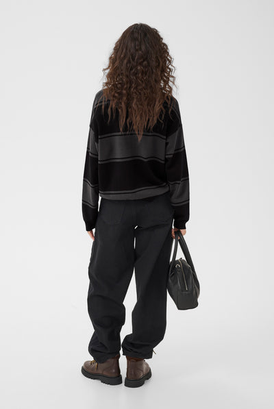 GZsilda polo pullover Black/Raven striped - 109930 - 10911513 Thumbnail