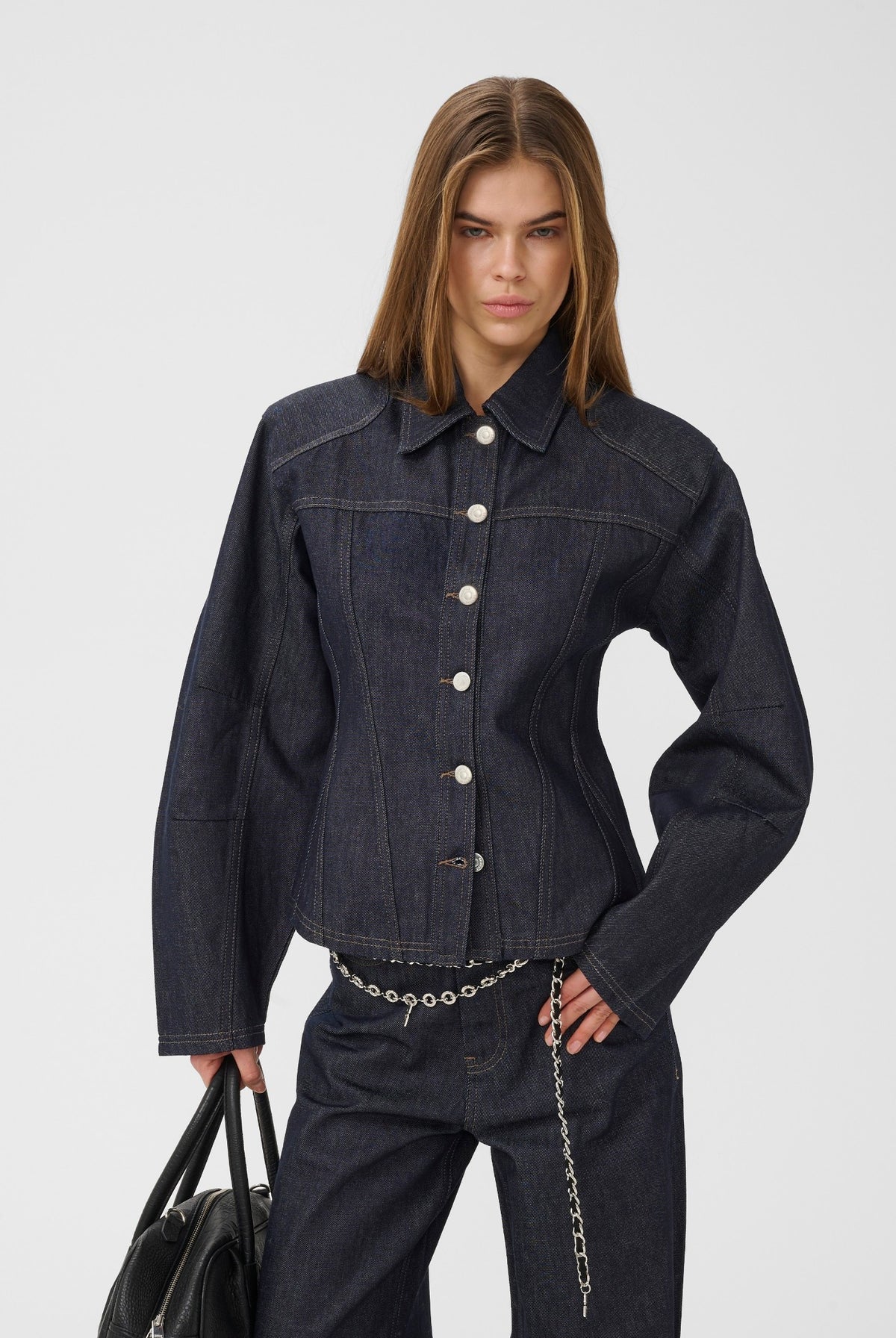 GZabina waisted jacket Dark blue Unwashed - 105699 - 10911521